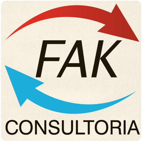 Identidade Visual da empresa de consultoria Fak