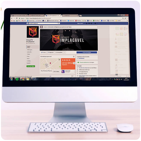 Gerenciamento do Facebook Profissional do CrossFit Implacável